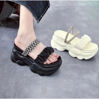 DÉP SANDAL BM QUAI NHÚN DÂY XOÀN 9CM SIÊU ÊM TÔN DÁNG nv1 USSS ÙA2