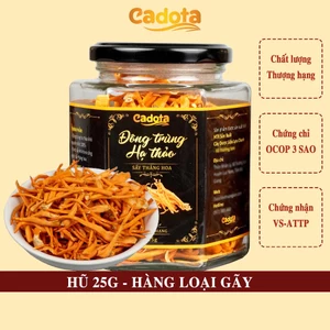 25GĐông Trùng Hạ Thảo khô SỢI GÃY CADOTA, Dễ Sử Dụng