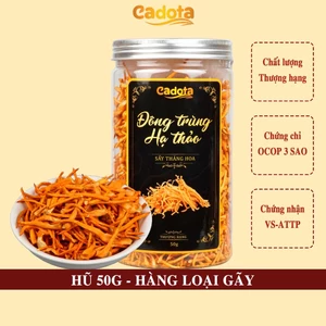 Lọ 50 gam sợi gãy - Nấm Đông Trùng Hạ Thảo Sấy Khô thăng hoa CADOTA