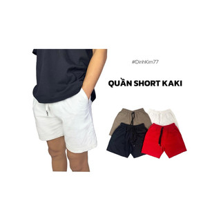 Quần Short KaKi Nam Form Đùi Cộc Vải KaKi Cao Cấp Cạp Chun Menswear Đen