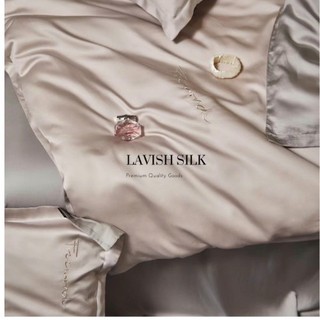 (Best Seller]Trọn Bộ Chăn Ga Gối Lụa Lavish Silk Cao Cấp Mát Lạnh Hàng Loại 1-Xám Ghi Mix Hồng Phấn