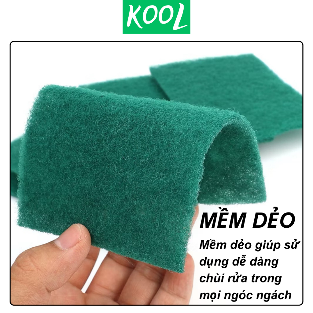 Miếng rửa chén cước xanh, chà xoong nồi KOOL - RB308N0