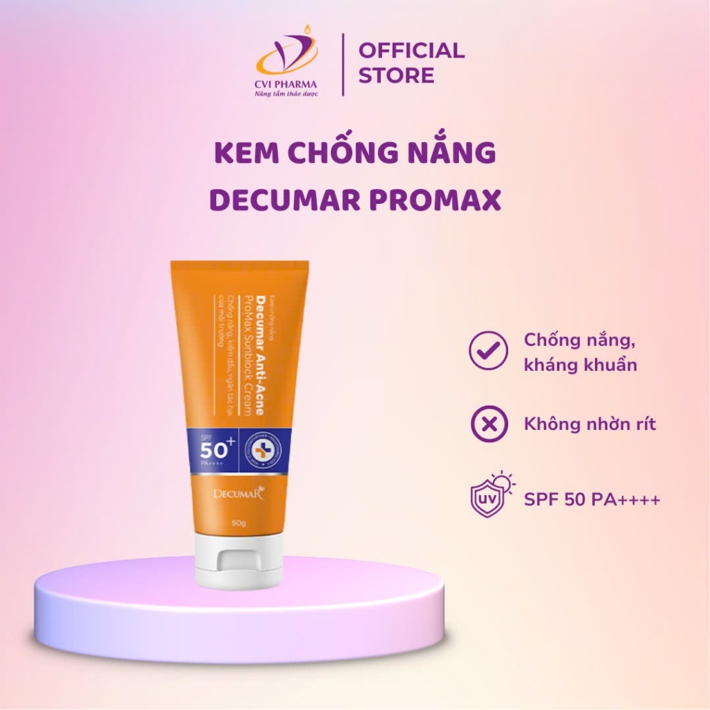 Kem Chống Nắng Decumar ProMax kiềm dầu lâu trôi, nâng tone nhẹ dành cho ...