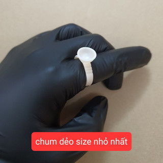 -Chum nhẫn NHỰA DẺO dùng đựng mực phun xăm, đựng keo gắn mi rất tiện dụng
