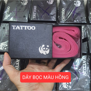 -Dây ni lông  màu xanh, đen đựng trong hộp cứng dùng bọc máy xăm, dây dài 80 cm