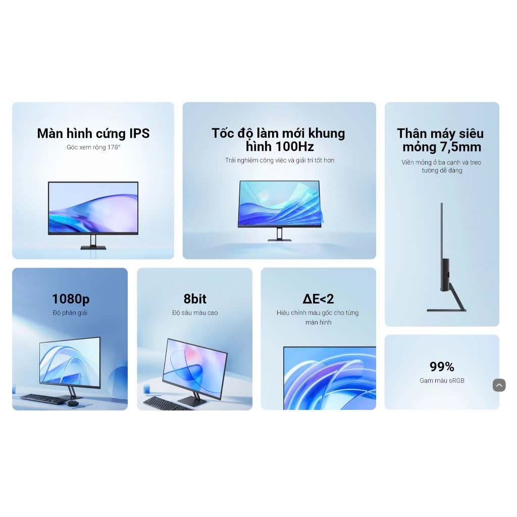 Ảnh Màn Hình Máy Tính PC Xiaomi Monitor A27i 27inch Tấm Nền LCD IPS-Tần Số Quét 100Hz-Bảo Hành 36 Tháng 2