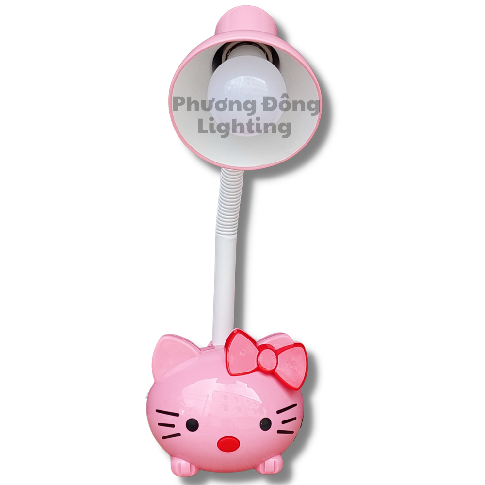 Đèn bàn học đèn đọc sách hình HELLO KITTY dành cho học sinh Kèm bóng LED 5W Trắng
