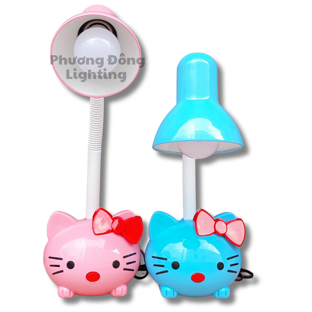 Đèn bàn học đèn đọc sách hình HELLO KITTY dành cho học sinh Kèm bóng LED 5W Trắng