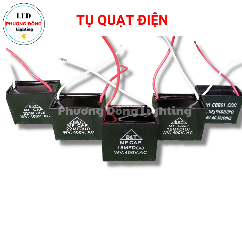 Combo 2 Tụ quạt điện, quạt cây, quat trần Kapa vuông 2.5 .3.4.6.8.10.12.15.16.22uf/400V