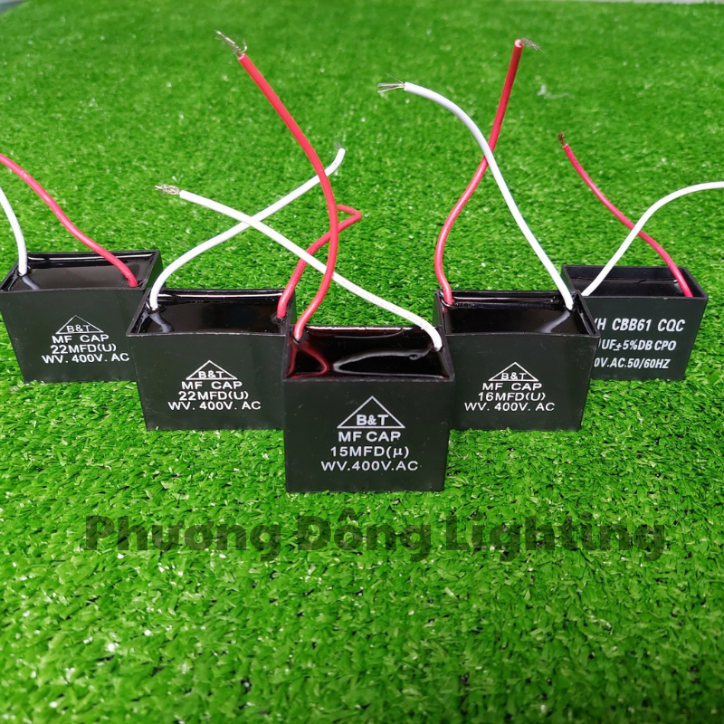 Combo 2 Tụ quạt điện, quạt cây, quat trần Kapa vuông 2.5 .3.4.6.8.10.12.15.16.22uf/400V