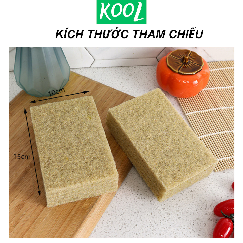 Miếng rửa chén sơ thiên nhiên, chà xoong nồi KOOL - RB308N2