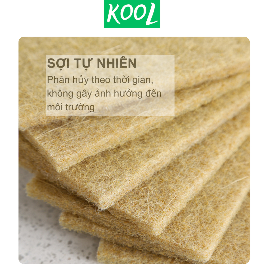 Miếng rửa chén sơ thiên nhiên, chà xoong nồi KOOL - RB308N2