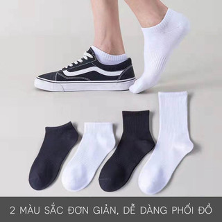 Tất vớ nam nữ chất liệu vải Hàn Quốc co giãn bốn chiều, phong cách đơn giản, chống hôi chân