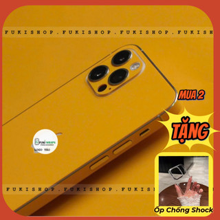Miếng Dán Skin Mặt lưng Glossy Bumblebee Vàng Full Viền Dành cho 15 pro max 14 pro max 13 pro max 12 pro max 11 pro max