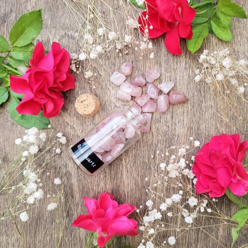 Thạch Anh Hồng- Hũ đá thanh tẩy Rose Quartz trang trí phong thủy biểu tượng của tình yêu và hòa hợp