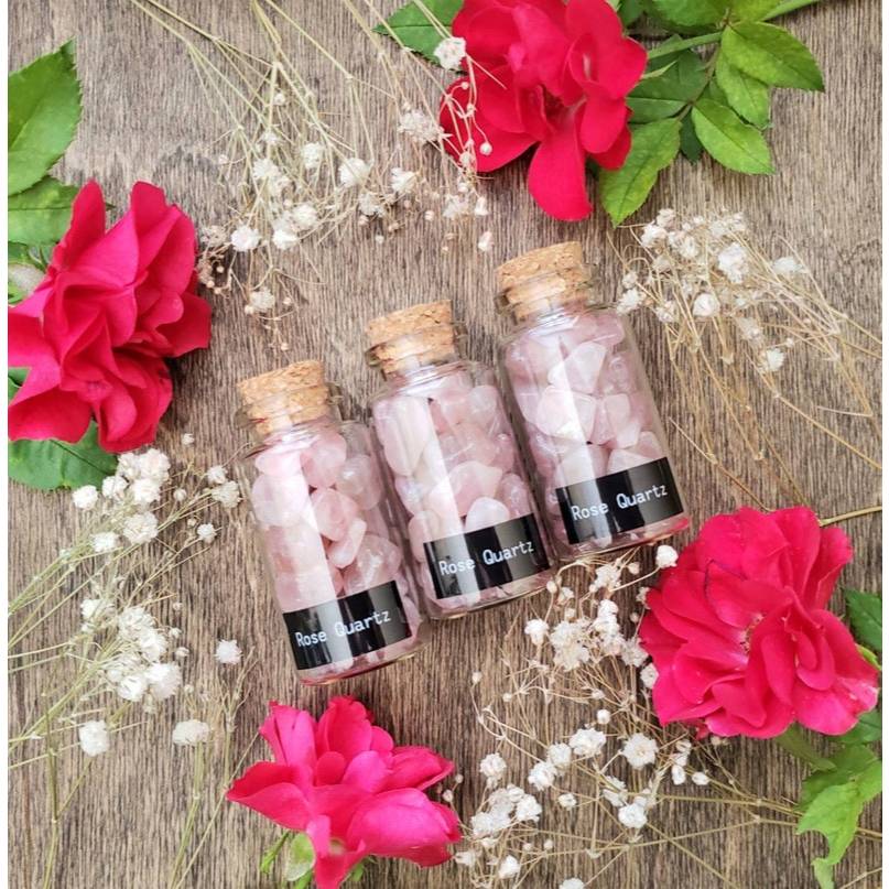 Thạch Anh Hồng- Hũ đá thanh tẩy Rose Quartz trang trí phong thủy biểu tượng của tình yêu và hòa hợp