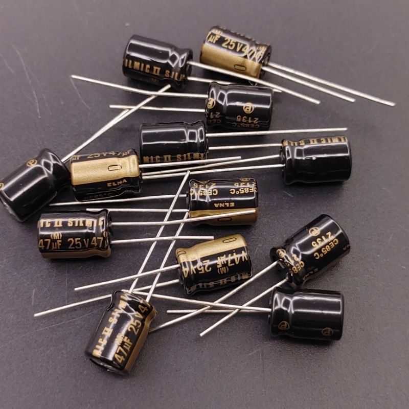 ELNA RF SILMIC II Condensatore AUDIO 100uF 25V 10x16 20% 85°C RM5 [4 Pz] #BP - Foto 4