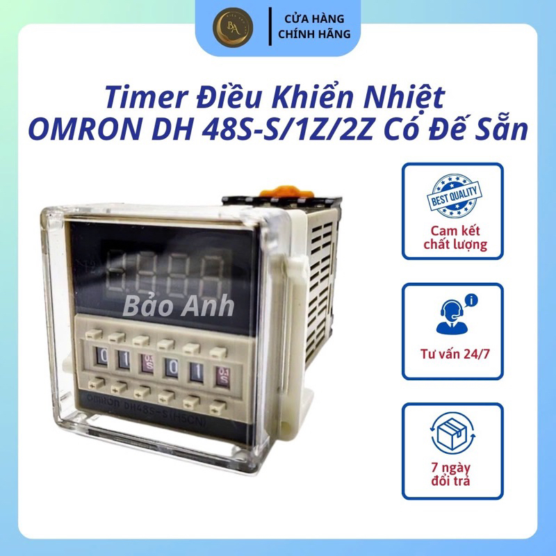 Timer điều khiển nhiệt OMRON DH 48S-S Có Đế Sẵn dienbaoanh | Shopee ...