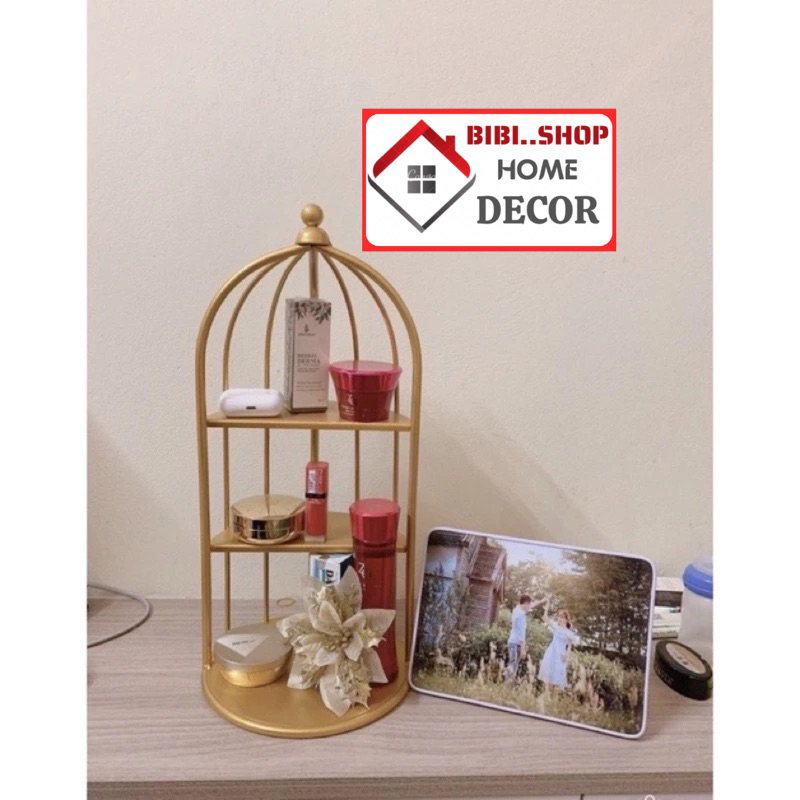 Kệ mỹ phẩm lồng chim siêu tiện ích (𝗦𝗼̛𝗻 𝗔𝗰𝗿𝘆𝗹𝗶𝗰 𝟮𝗞 𝗩𝗜𝗣)