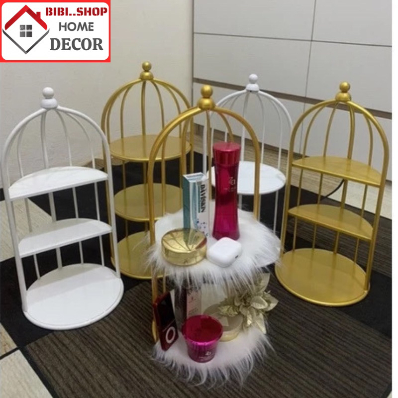 Kệ mỹ phẩm lồng chim siêu tiện ích (𝗦𝗼̛𝗻 𝗔𝗰𝗿𝘆𝗹𝗶𝗰 𝟮𝗞 𝗩𝗜𝗣)