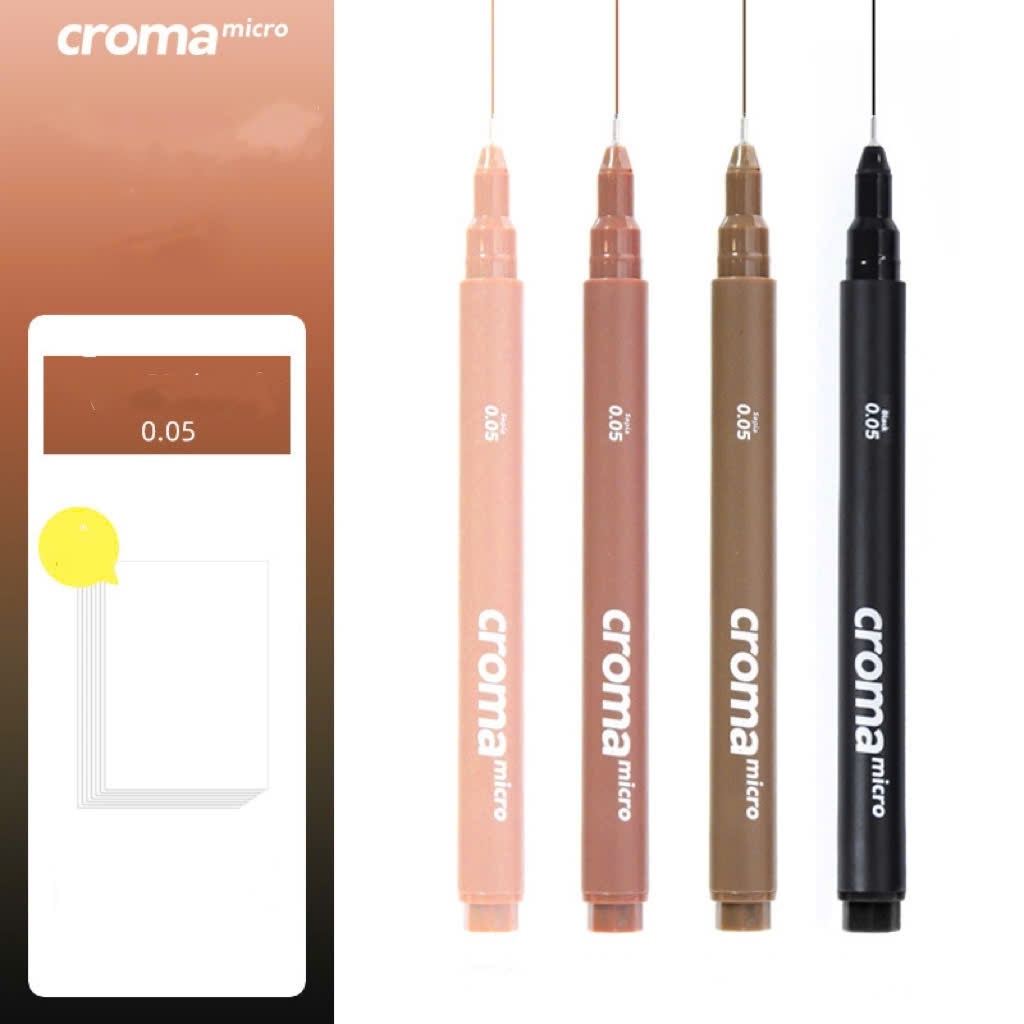 Bộ 04 Bút Vẽ Đi Nét Line Croma Kháng Nước Nhiều Màu Ngòi 005 | Shopee ...