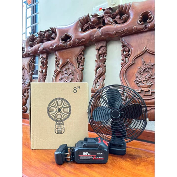 Quạt Tích Điện Pin 10 Cell Dùng Liên Tục 8H, Quạt Pin Tích 8h, Quạt Để Bàn Tích Điện Lồng Thép Gió Siêu Mát