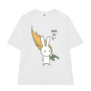 Áo thun Thỏ 7 màu hot trend dễ thương, Áo phông unisex nam nữ form rộng tay lỡ thời trang cute chất thun mềm mịn mỏng