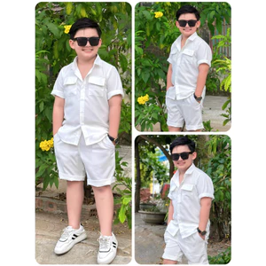 set sơmi công tử trắng TONI BRAND bé trai 10kg-54kg