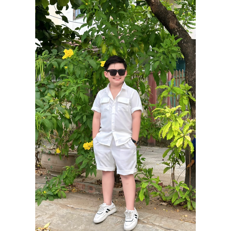 set sơmi công tử trắng TONI BRAND bé trai 10kg-54kg