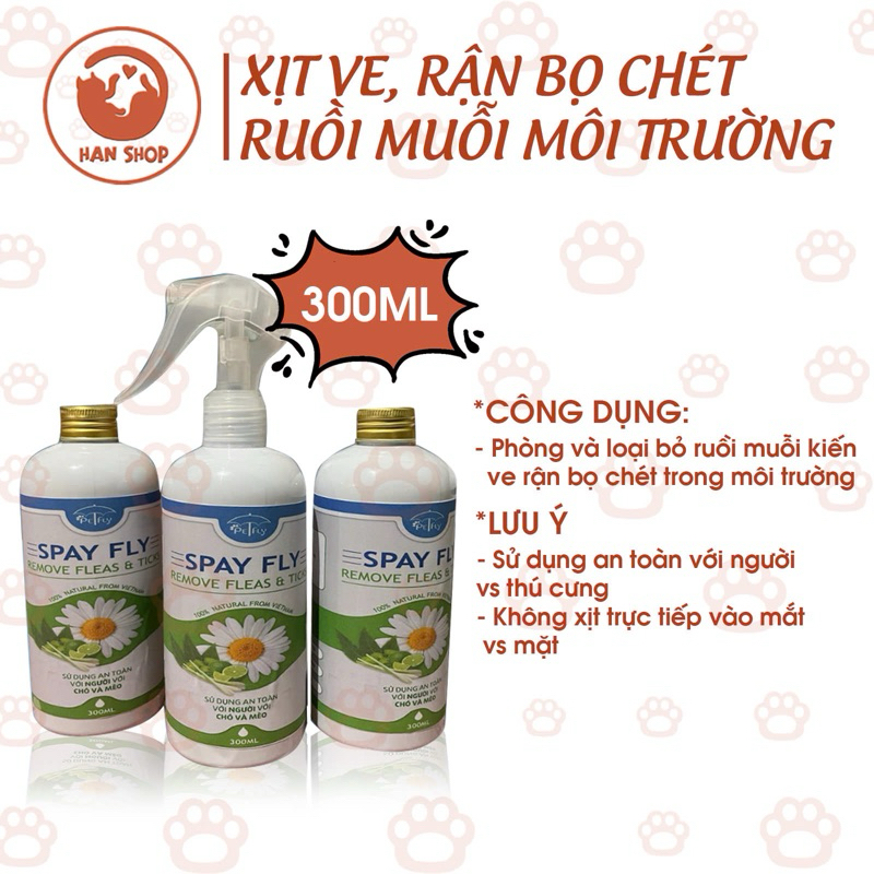 Xịt ve rận bọ chét và côn trùng PetFly | Shopee Việt Nam