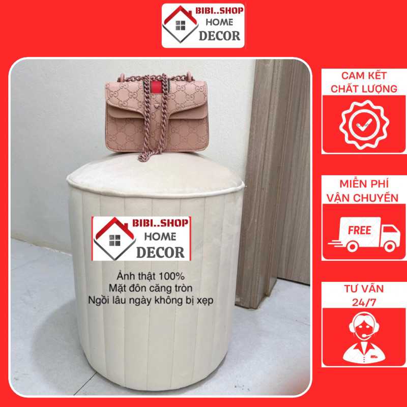 Ghế Đôn Tròn Trang Điểm – Đôn Ngồi Makeup Nhỏ Gọn – Ghế Đôn Decor Nhà Ở