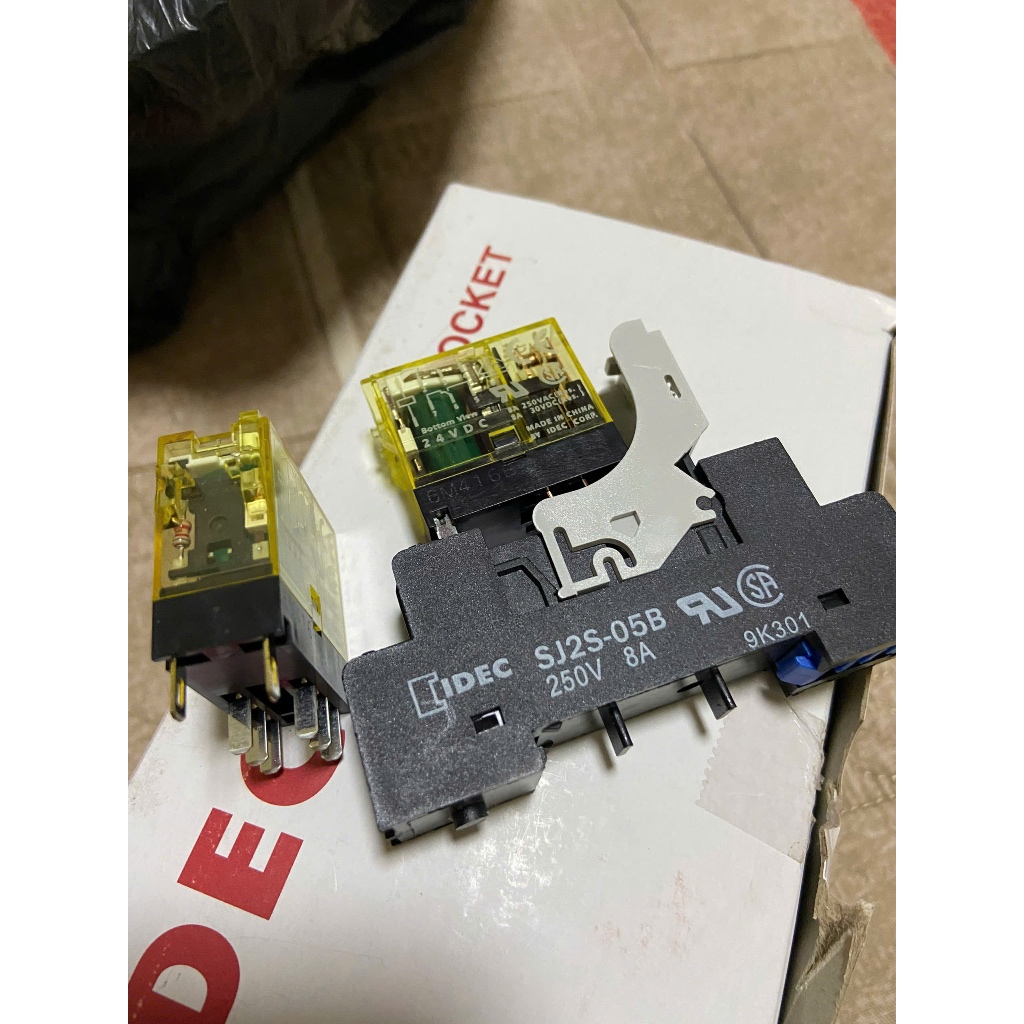 COMBO RƠLE + ĐẾ SJ2S - 05B RƠLE IDEC 8 CHÂN DẸT LOẠI NHỎ CHO DÒNG RJ2S ...