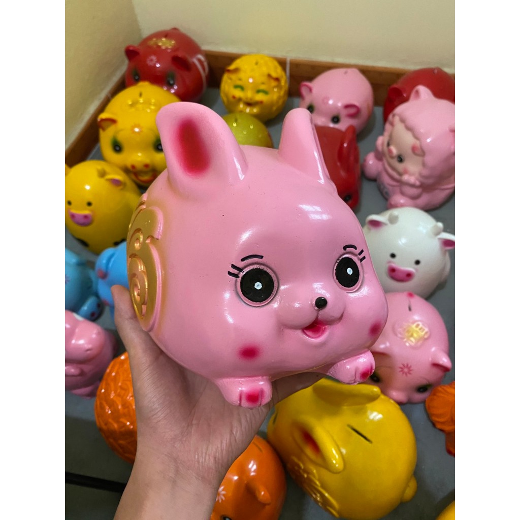 Heo đất tiết kiệm Heo Thỏ cute, lợn đất ống tiết kiệm quà tặng trang trí