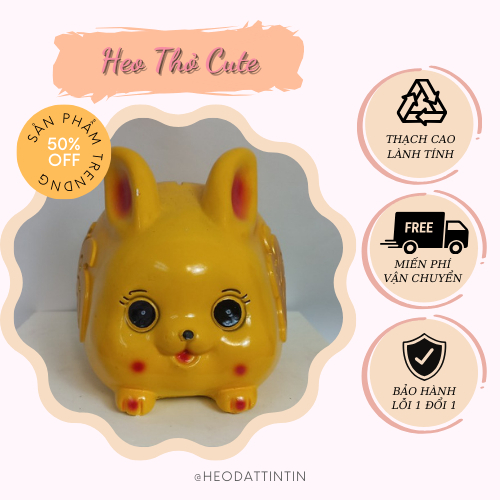 Heo đất tiết kiệm Heo Thỏ cute, lợn đất ống tiết kiệm quà tặng trang trí