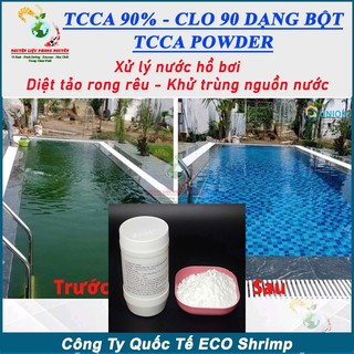 1kg TCCA 90, Clo 90 Dạng Bột Xử Lý Nước Hồ Bơi, Nước Sinh Hoạt, Khử Trùng Nhà Cửa, Cầu Cống,Tẩy Rong Rêu Sân Nhà