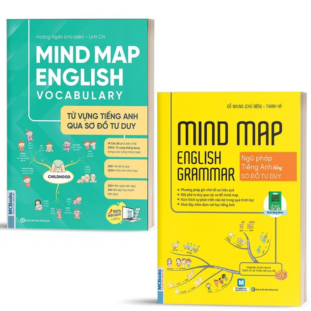 Sách - Combo Mindmap English Và Tự Học 2000 Từ Vựng Tiếng Anh Cơ Bản Kèm App Học Online