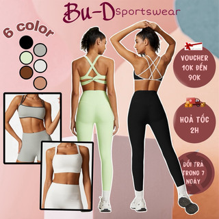 Bộ đồ tập gym,yoga thể thao nữ mới thiết kế kiểu dây (tách lẻ bán)(mã lb04)