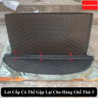 Lót Cốp Hyundai Santafe Đời 2012-2023 Chống Mài Mòn Gấp Mép (Hàng Nội Địa Trung)