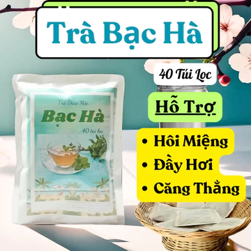 Trà Bạc Hà - 40 túi lọc, cải thiện hơi thở, tiêu hóa, Trà Đông Y Việt