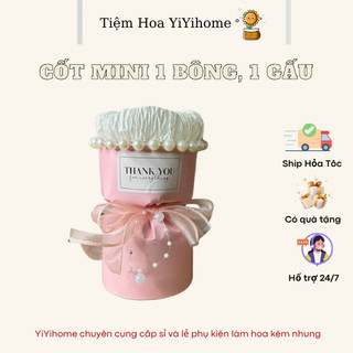 Cốt Mini 1 Bông, 1 Thú Quà Tặng Người Yêu, Bạn Bè, Người Thân DIY Handmade YiYihome