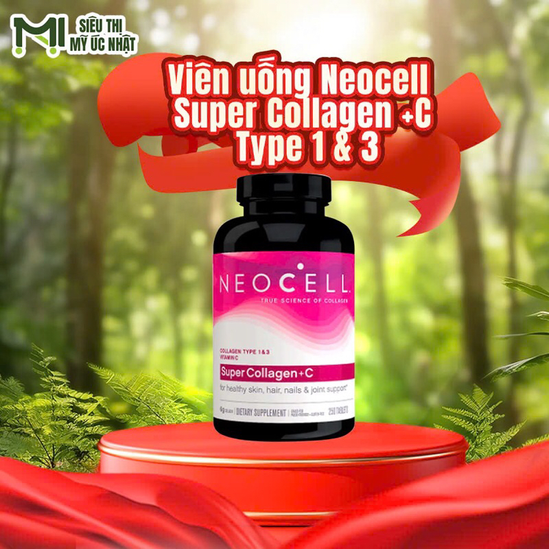 Viên Uống Collagen Neocell +C 6000 Mg type 1 - 3 Colagen Mỹ Neocell 360 ...