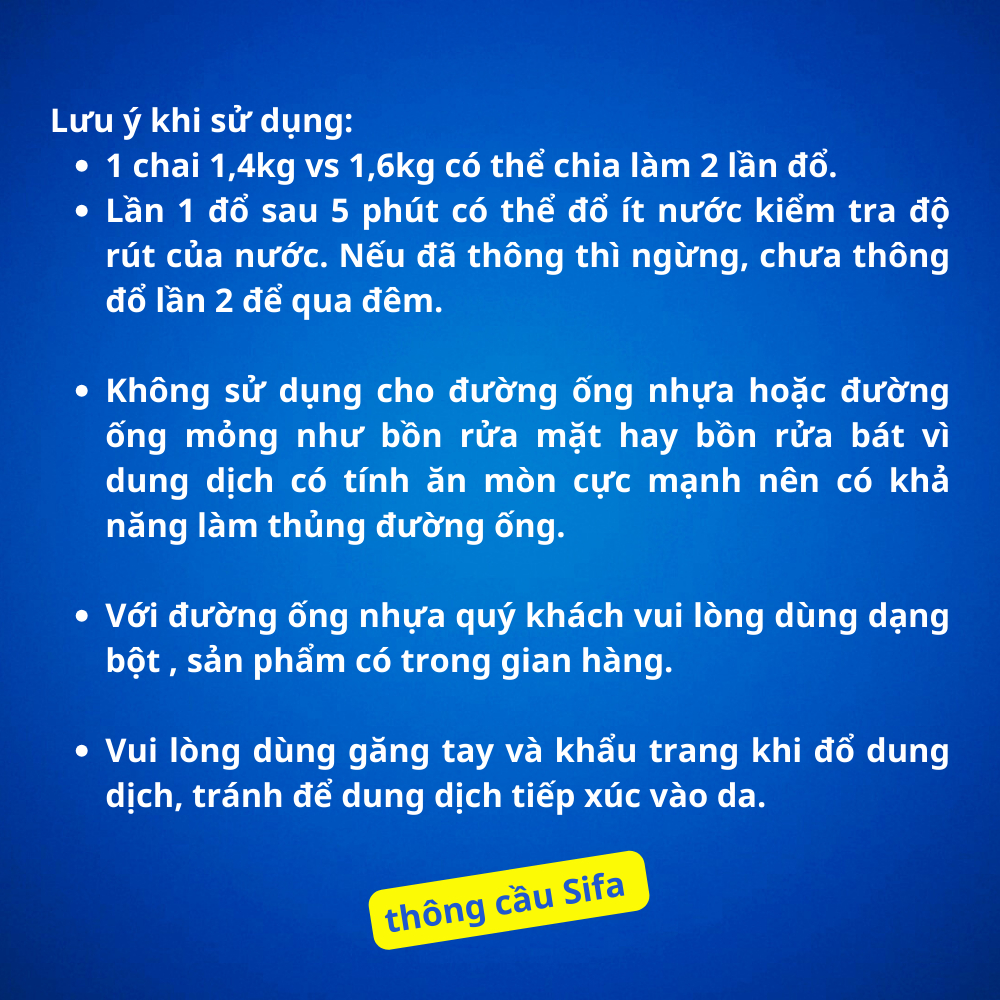 Nước thông tắc Sifa 1600ml