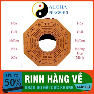 Gương Bát Quái Gỗ Đào Cầu Lồi Pháp Bảo Tịch Tà - Hóa Sát Hàng Đầu – Cho Ngôi Nhà Luôn Vượng Khí