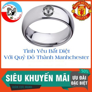Nhẫn Trang Sức Nam Nữ Titan Không Gỉ Đẹp Ngầu  Logo ManU
