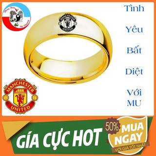 Nhẫn Trang Sức Nam Nữ Titan Không Gỉ Đẹp Ngầu  Logo ManU