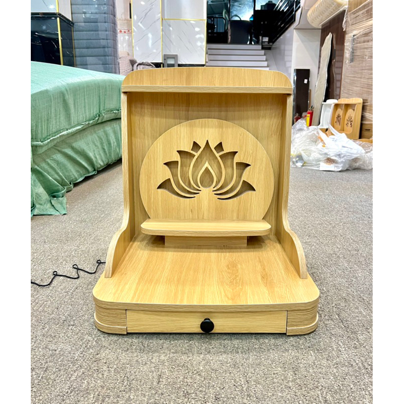 ( Có Đèn  Led Sẵn ) BÀN THỜ THẦN TÀI THỔ ĐỊA SIZE ĐẠI ( 61x48x68 )