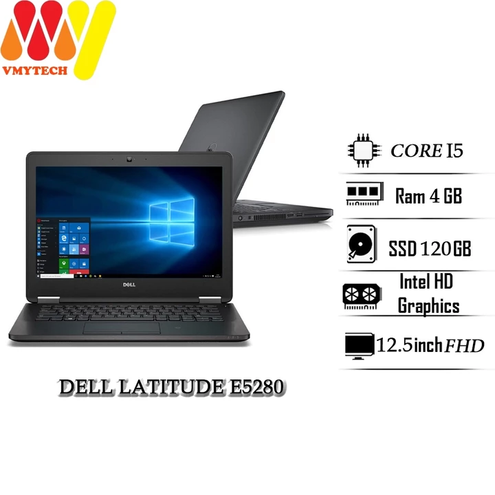 Laptop Dell Latitude 5280, E5280, Intel Core i5 - 7300U, Ram 8GB, SSD 256GB M2, Màn hình 12.5inch HD, Dell E5280 giá rẻ