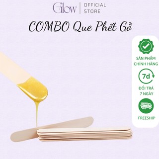 [CHE TÊN] 2 Que Gỗ Bôi Sáp GLOW WAXING Size Lớn Chuyên Dùng Phết Sáp Wax Lông