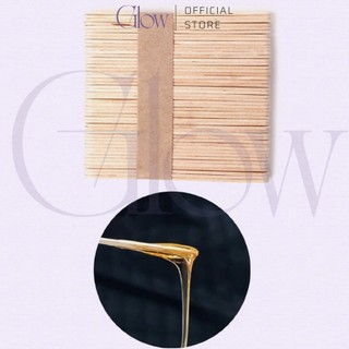 [CHE TÊN] 2 Que Gỗ Bôi Sáp GLOW WAXING Size Lớn Chuyên Dùng Phết Sáp Wax Lông