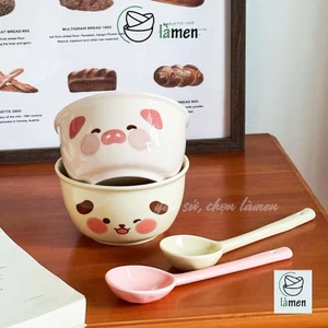 Bát Sứ Cao Cấp, Bát Ăn Cơm In Hình Động Vật Dễ Thương BAT007